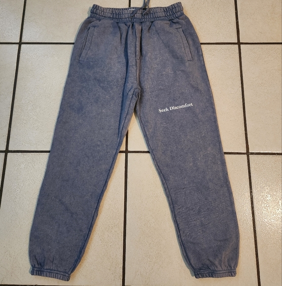 Seek Discomfort Men's Faded Wash Sweatpants Size S - Picture 1 of 7